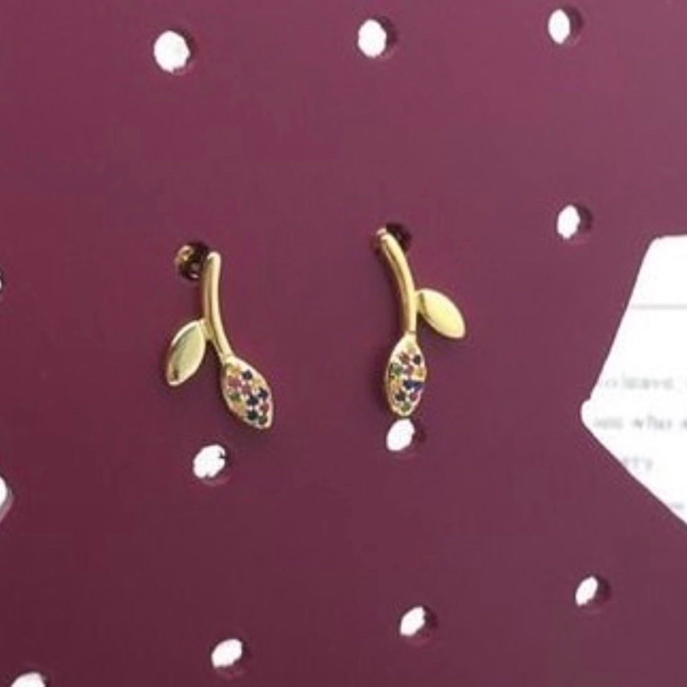 Earrings tulip sterling silver vermeil 925